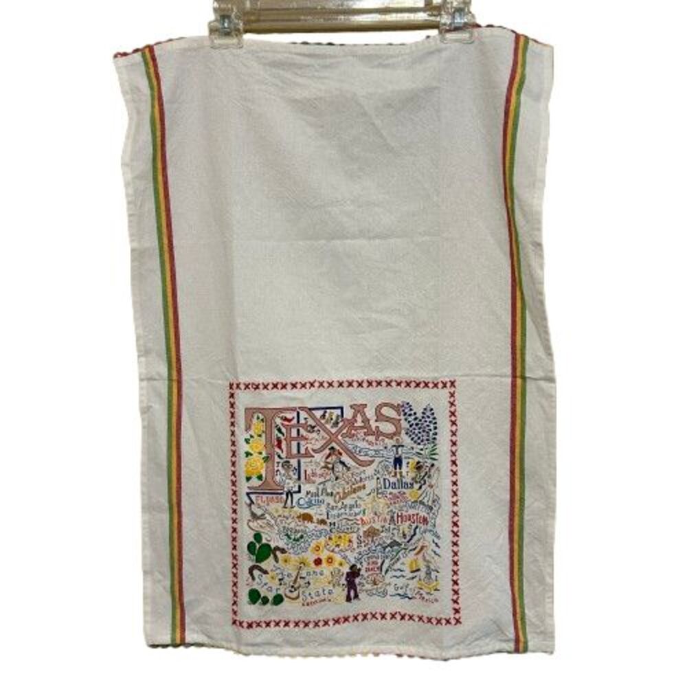 NWOT Cat Studio Texas Kitchen Dish Tea Towel 100% Cotton Multicolor 20x29”